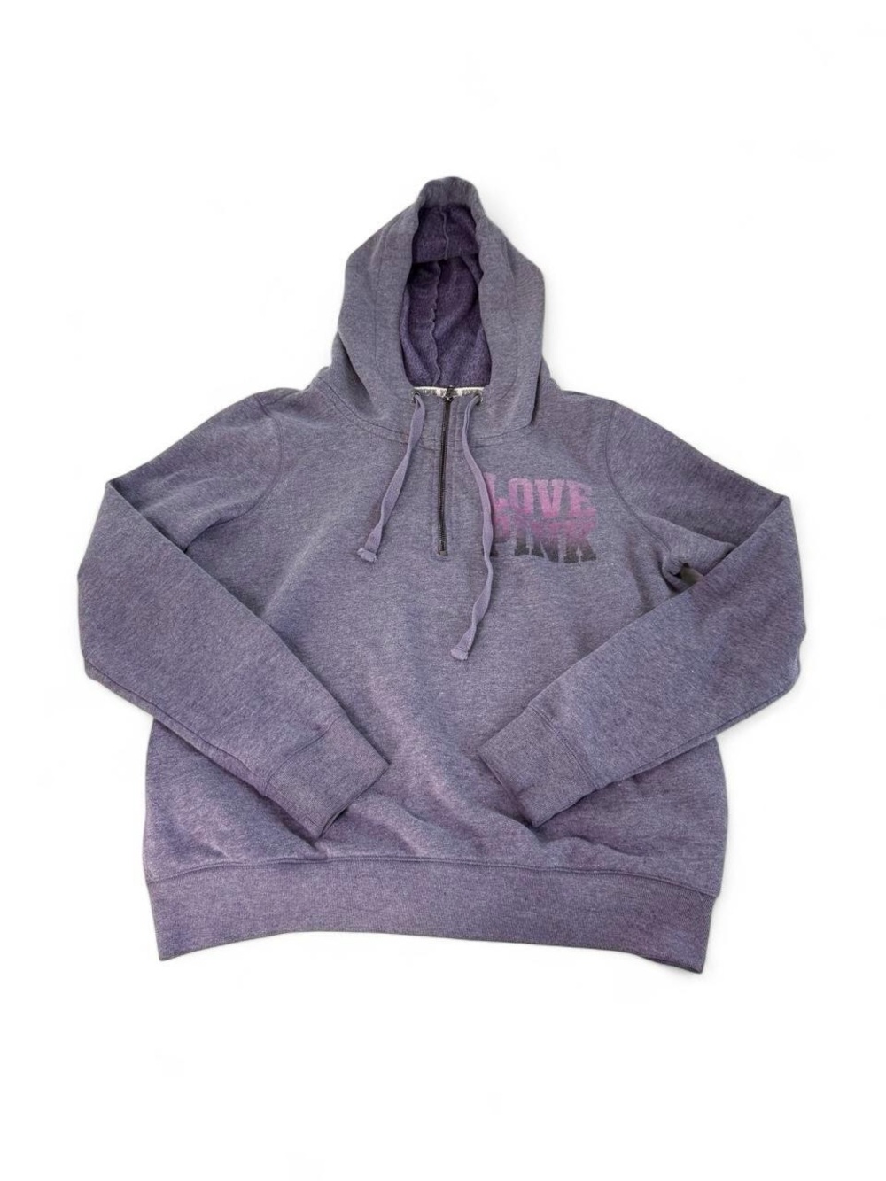 Victoria's Secret PINK Purple Heathered Quarter Zip Sweatshirt